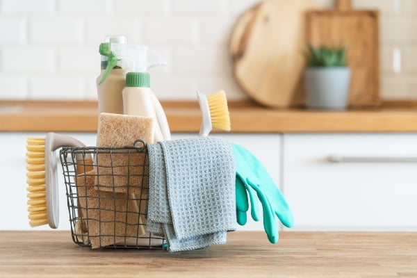 cleaning supplies to prevent spiders