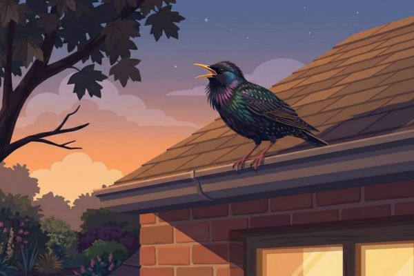 starling at dawn