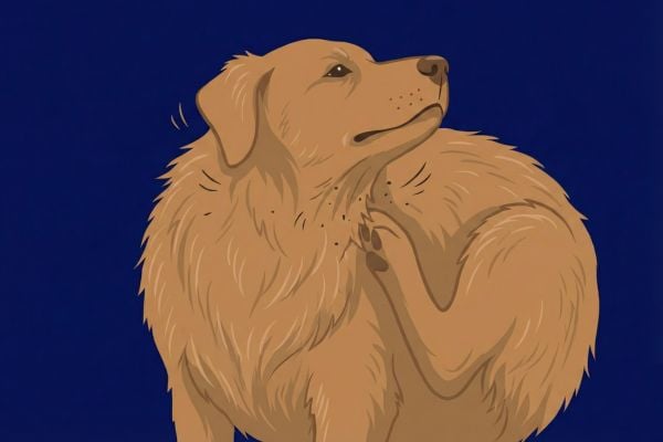 dog scratching