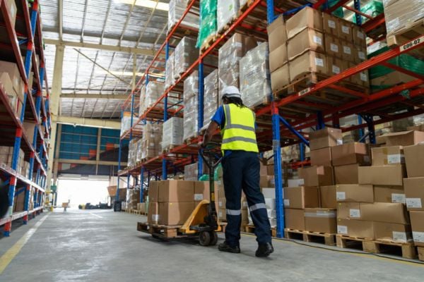 Warehouse employee in warehouse