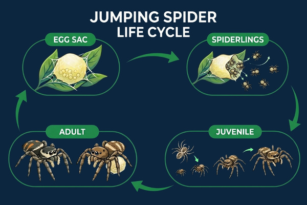 life cycle of a jumping spider
