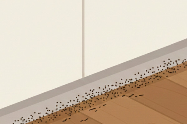 Cockroach smear marks