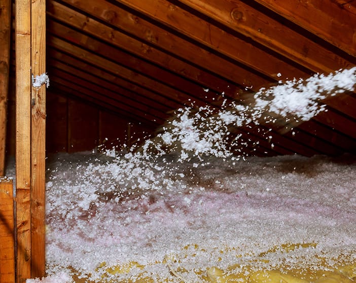 attic insulation sprayed