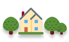 outside and inside home icon