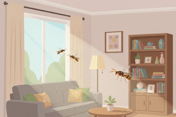 flying indoor wasps