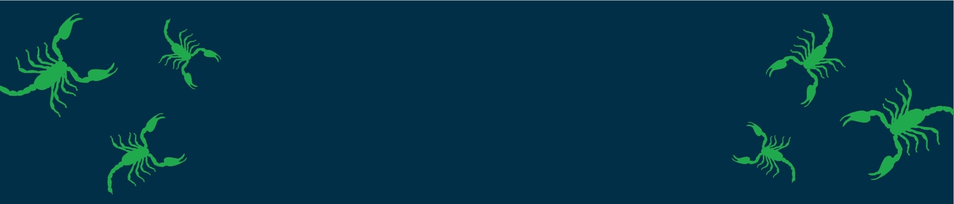 blue and green scorpion control banner