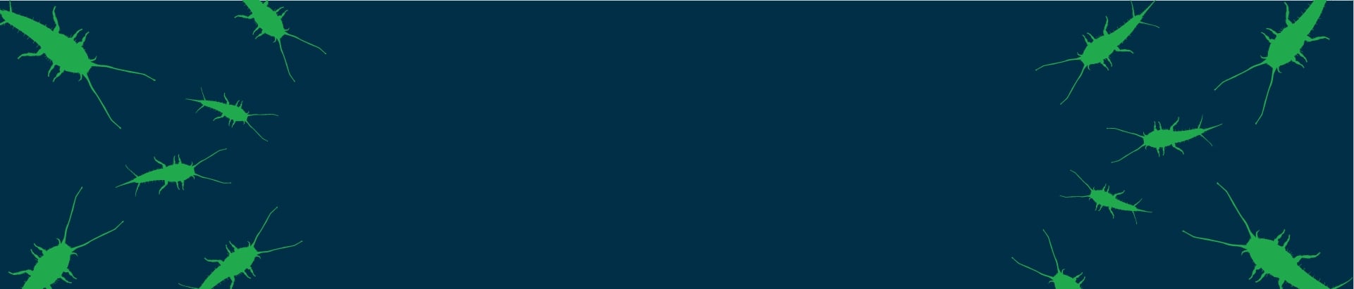 blue and green silverfish control banner