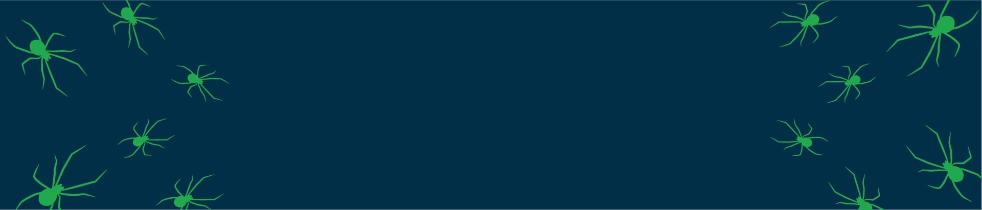 blue and green spider control banner