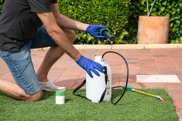 man doing some diy pest control