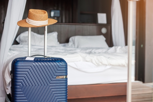 suitcase in hotel